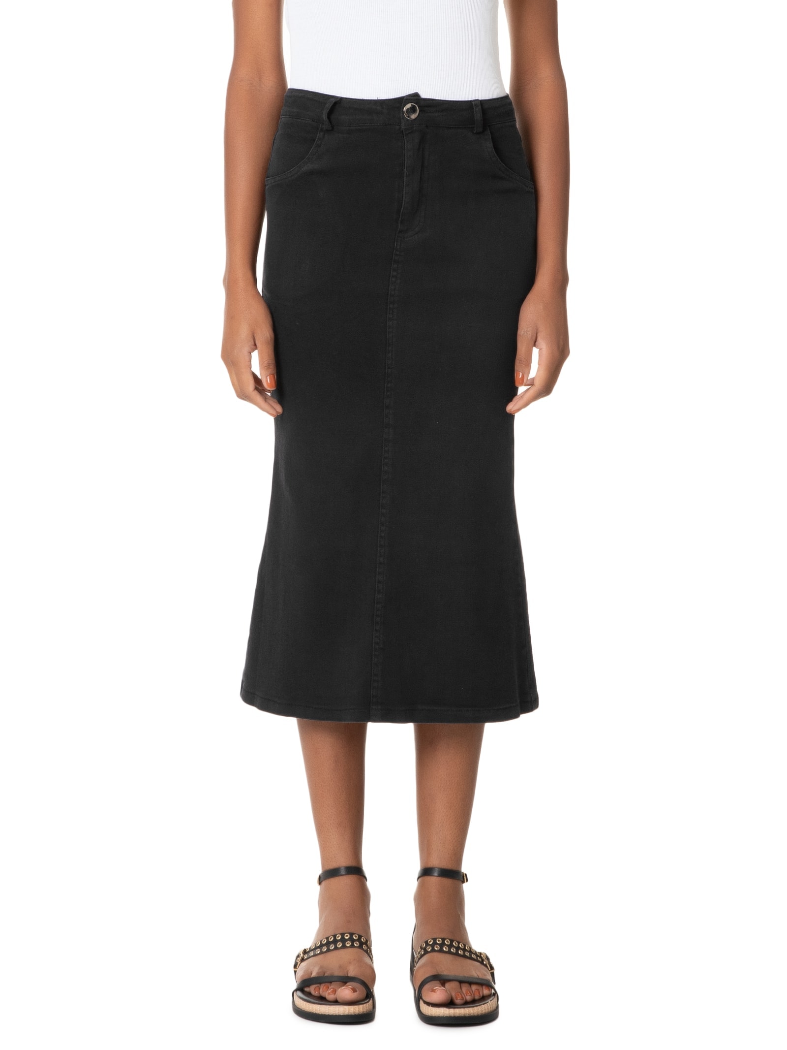 Saia Midi Sarja Preto Basiq