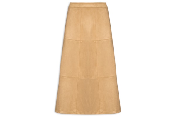 Saia Midi Suede - Bege