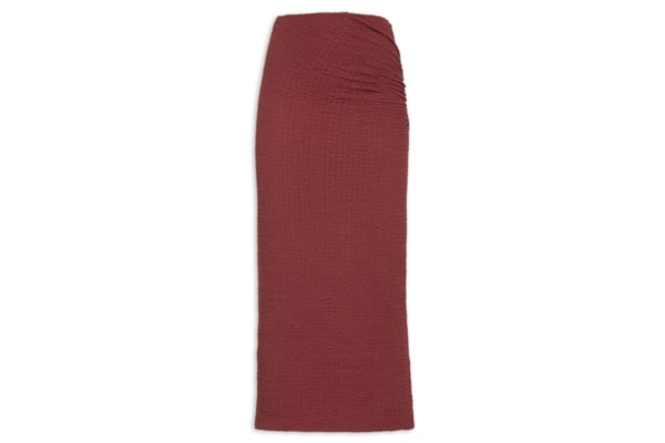 Saia Midi Textura - Marrom