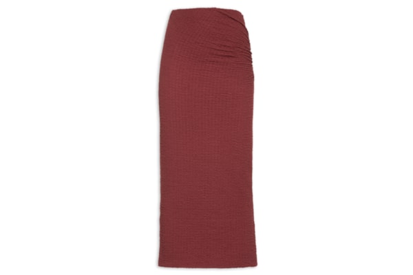 Saia Midi Textura - Marrom