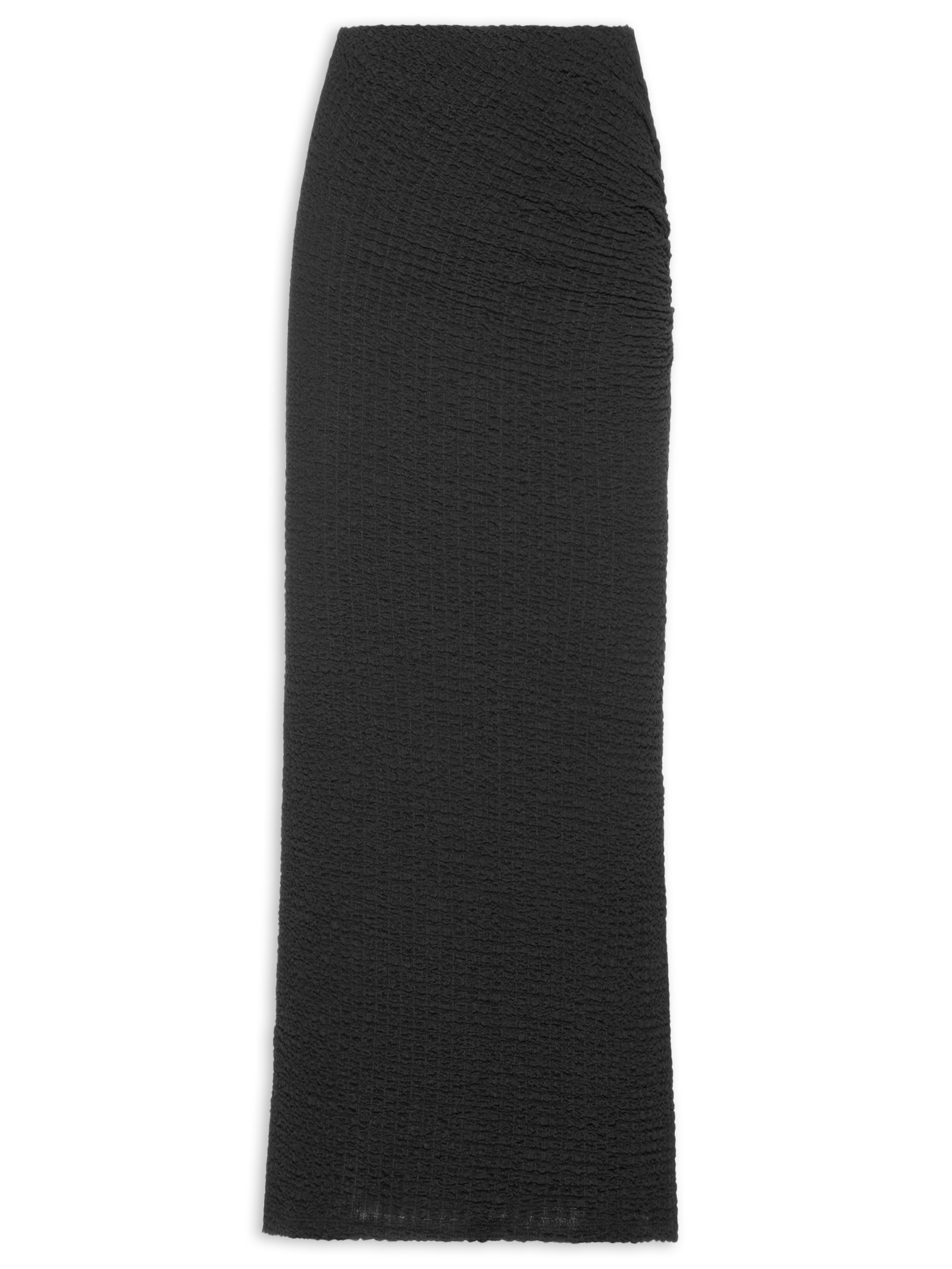 Saia Midi Textura Preto Farm