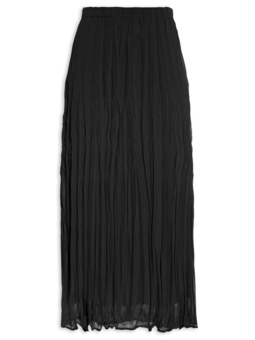 Saia Midi Texturizada – Preto