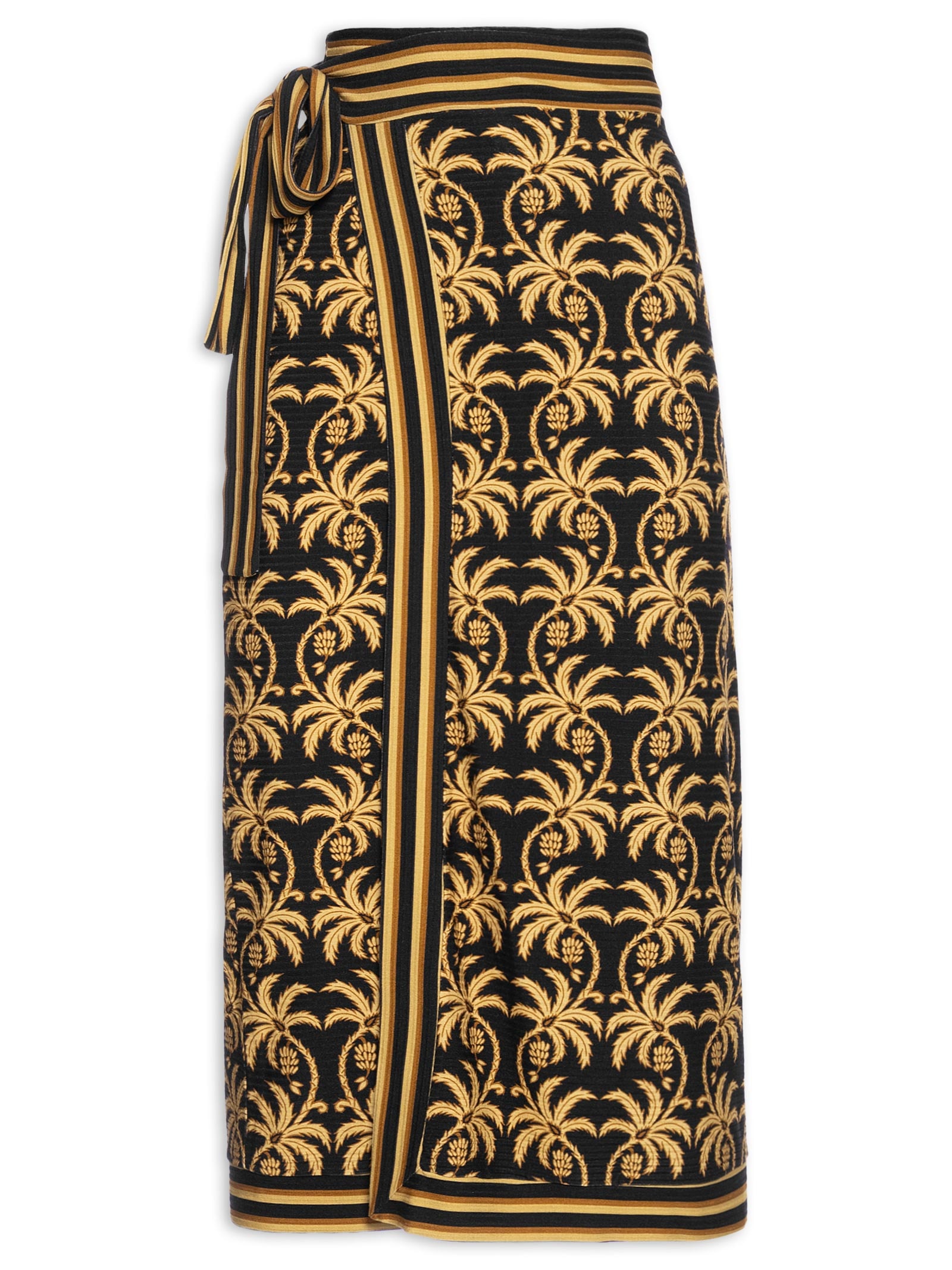 Saia Midi Trancoso Preto Farm