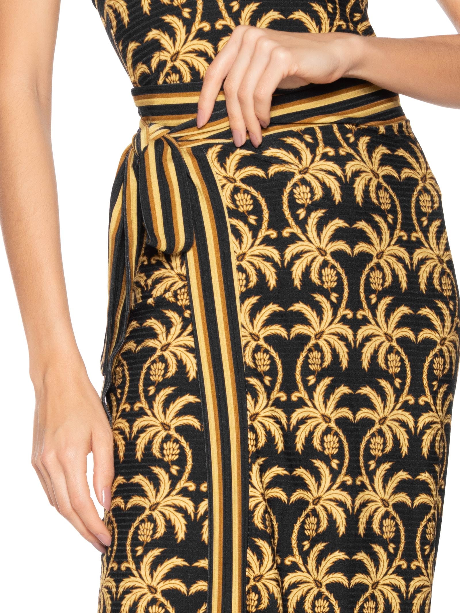 Saia Midi Trancoso Preto Farm