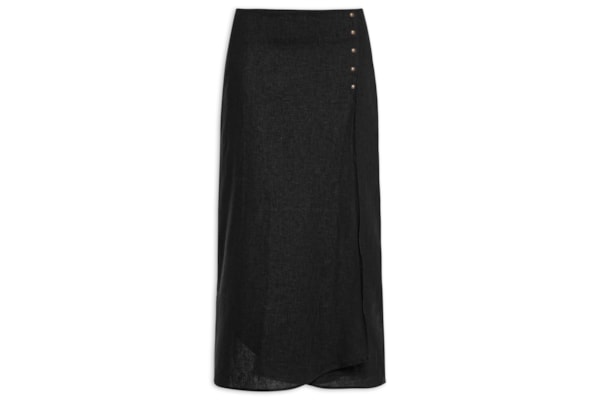 Saia Midi Transpasse - Preto