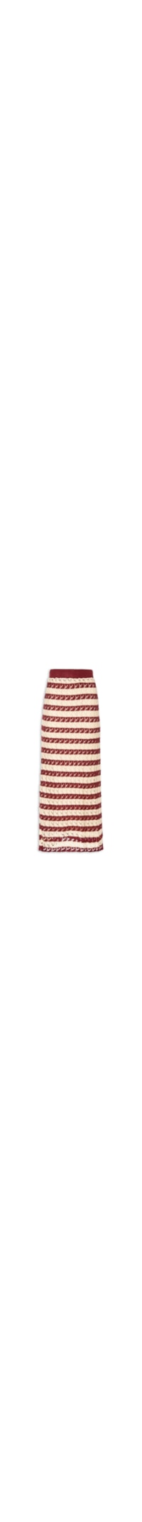 Saia Midi Tricot Bicolor Feminina – Vermelho