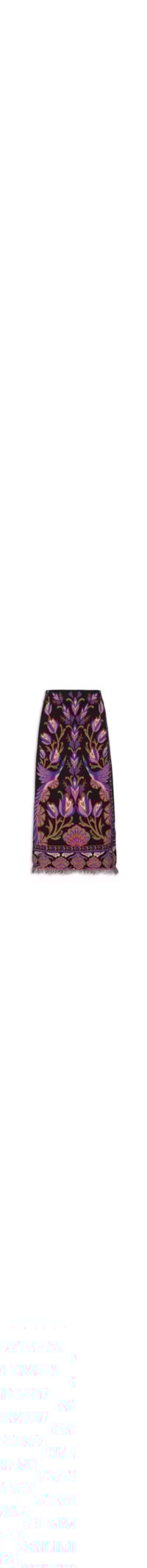 Saia Midi Tricot Boho Lunar - Rosa