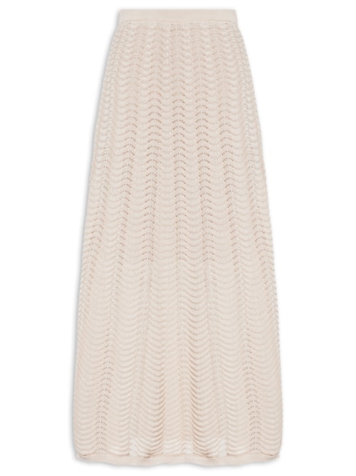 Saia Midi Tricot Ciclo – Bege