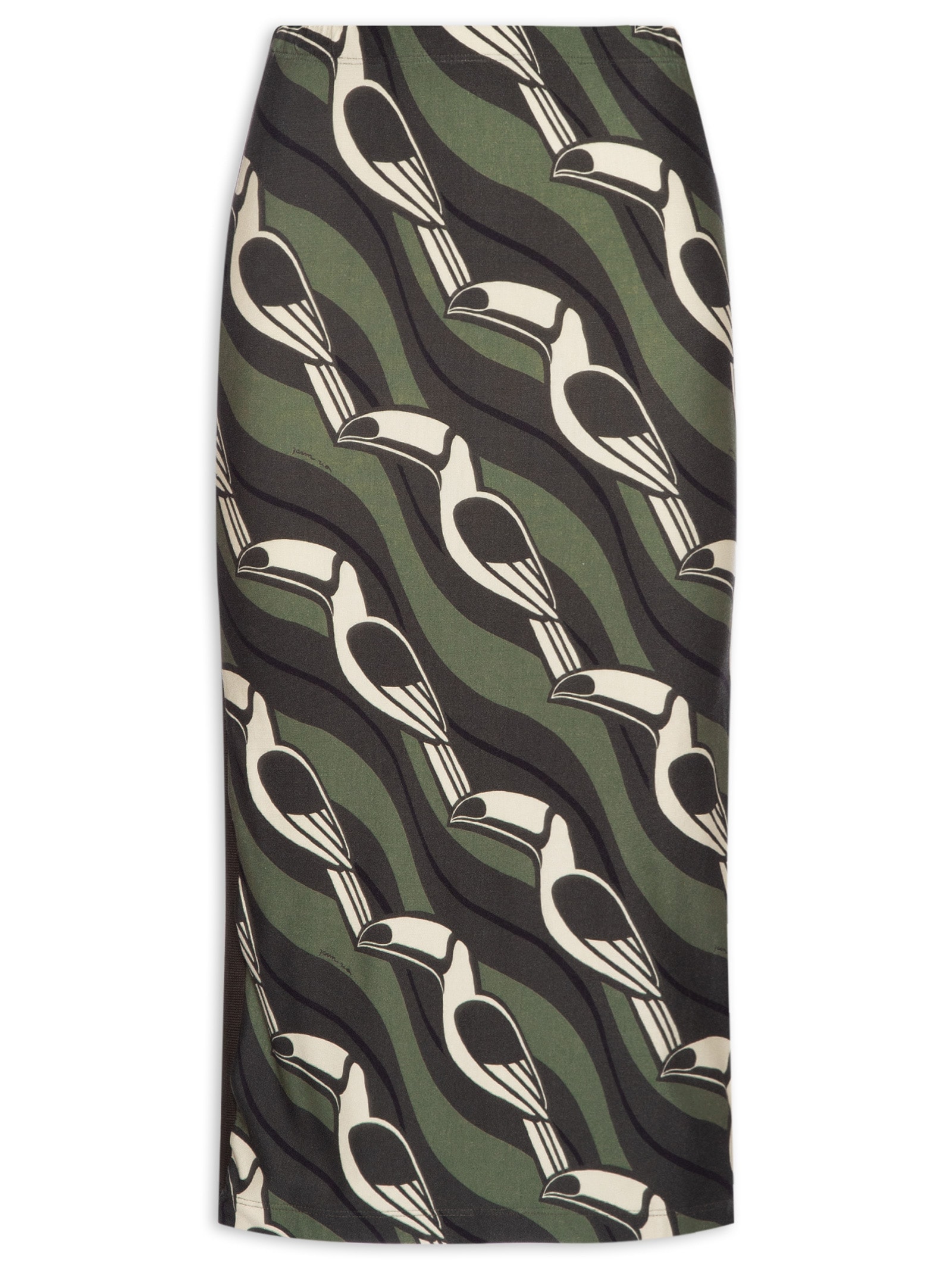 Saia Midi Tucano Gráfico Verde Farm