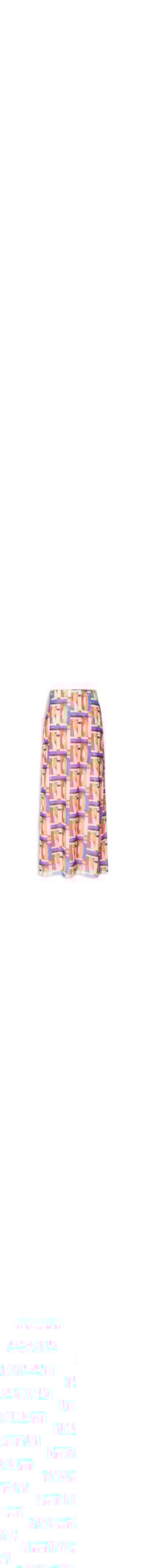 Saia Midi Tule Rio Gráfico - Rosa