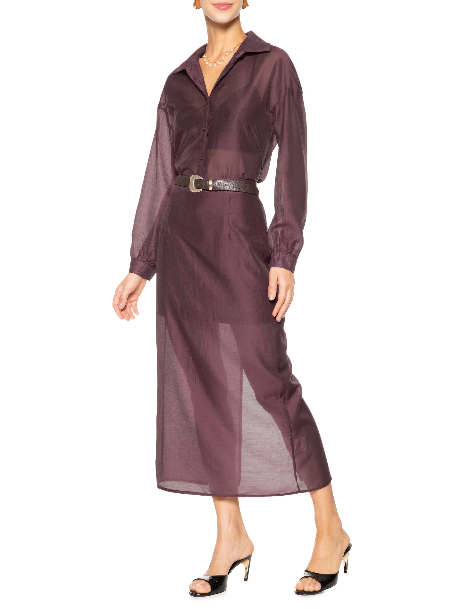 Saia Midi Vinho '2Essential