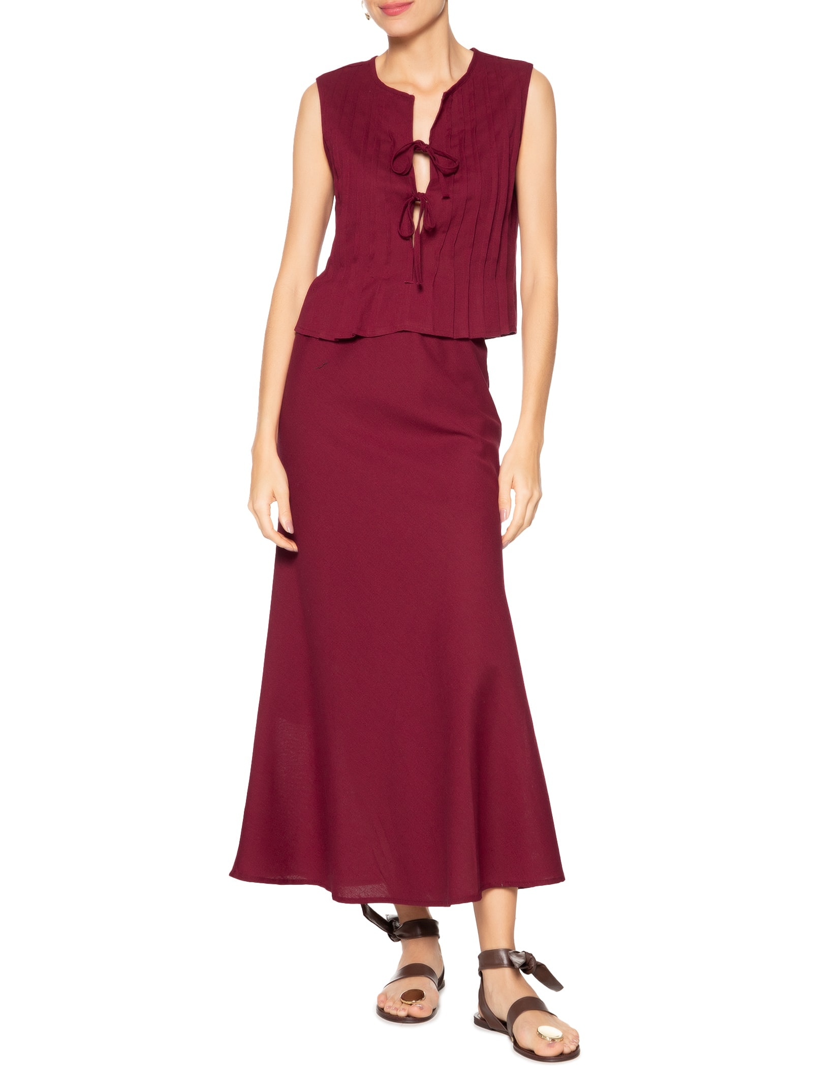 Saia Midi Vinho '2Essential