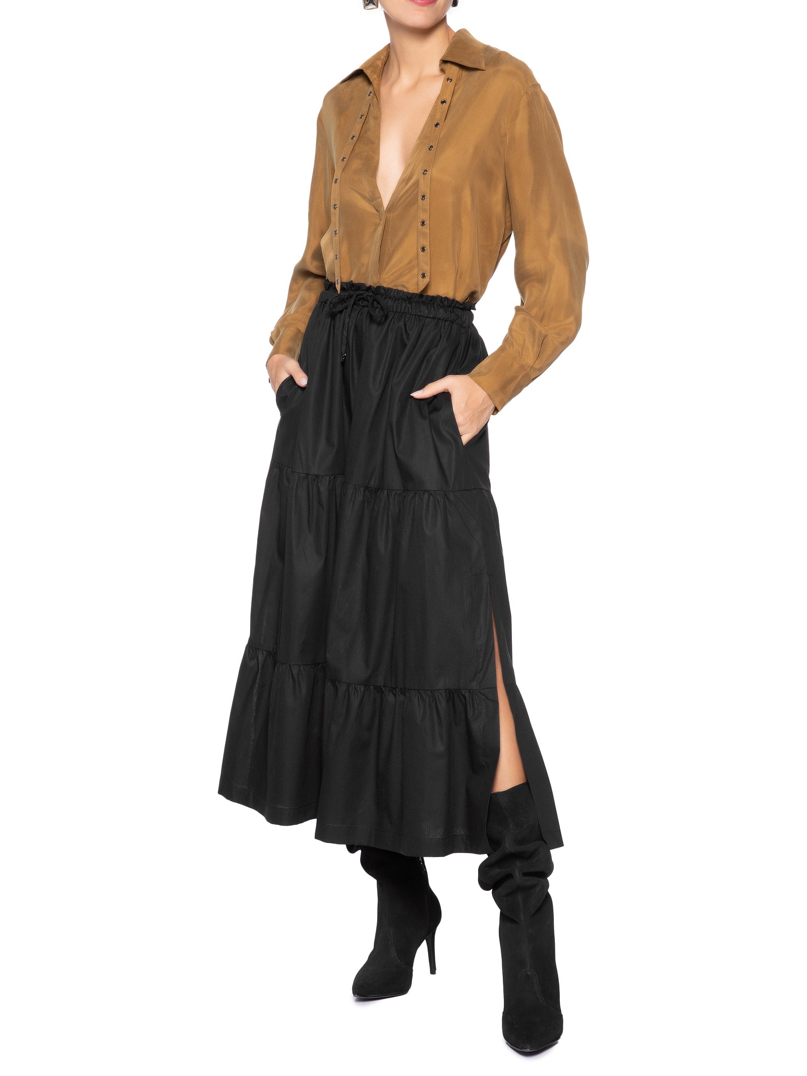 Saia Midi – Preto Animale