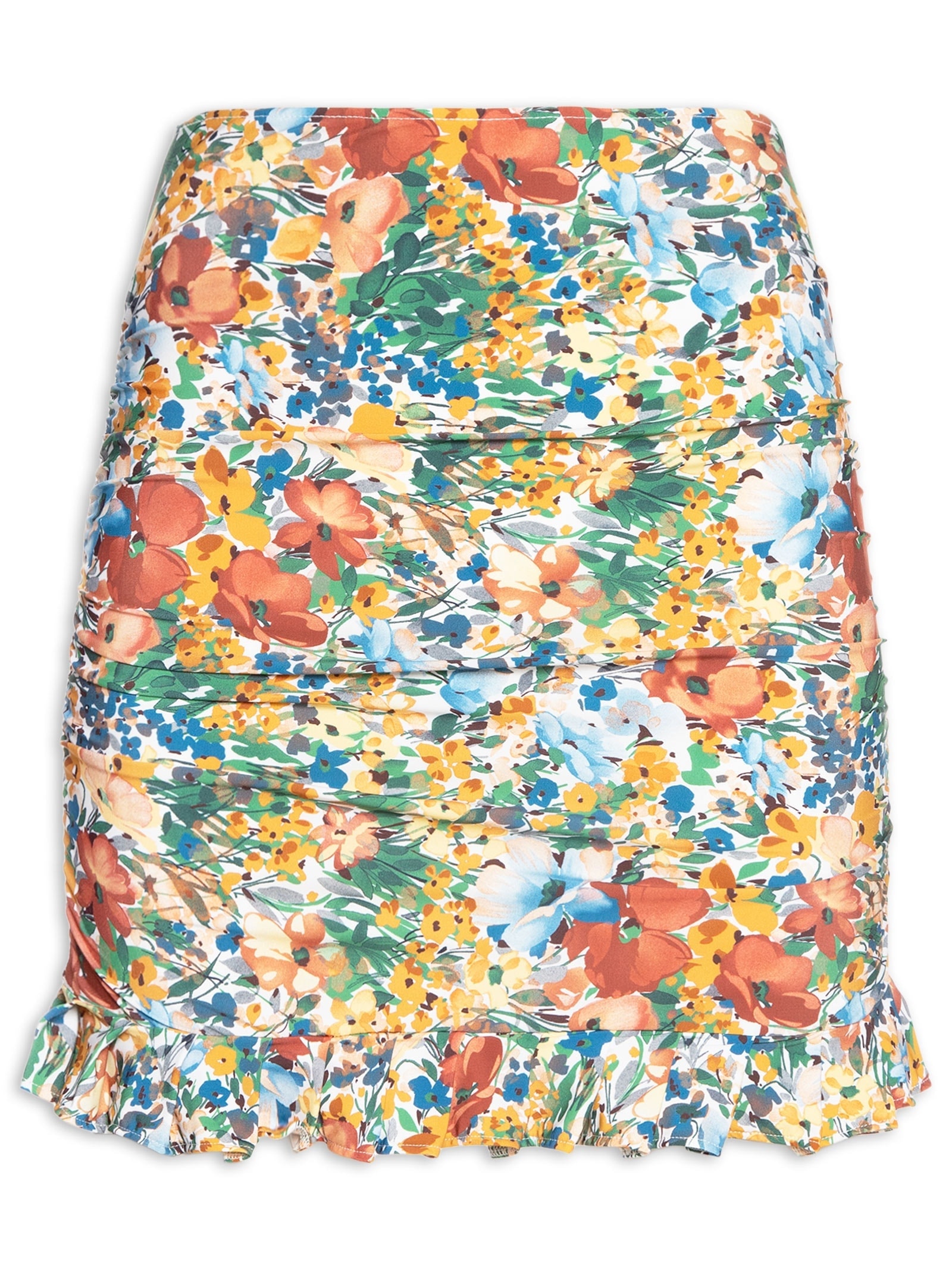 Saia Mini Camponesa Amarelo Farm Praia