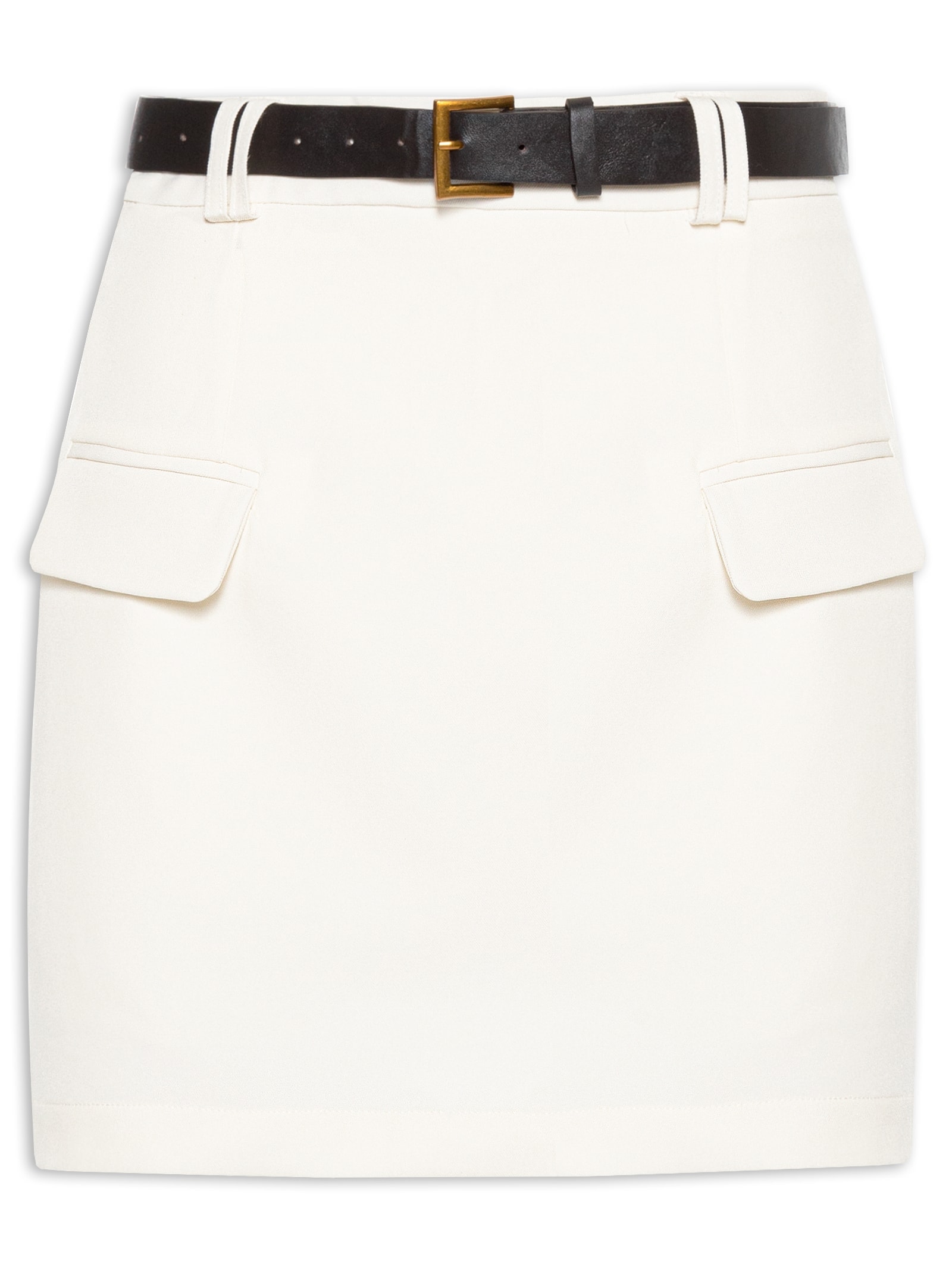Saia Mini Com Cinto Removível Off White Market 33