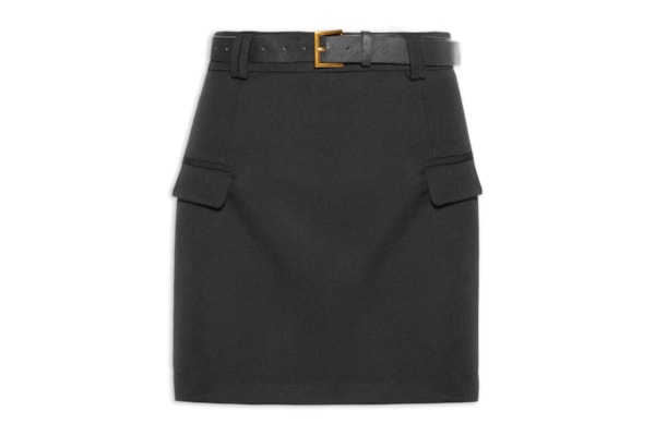 Saia Mini Com Cinto Removível - Preto