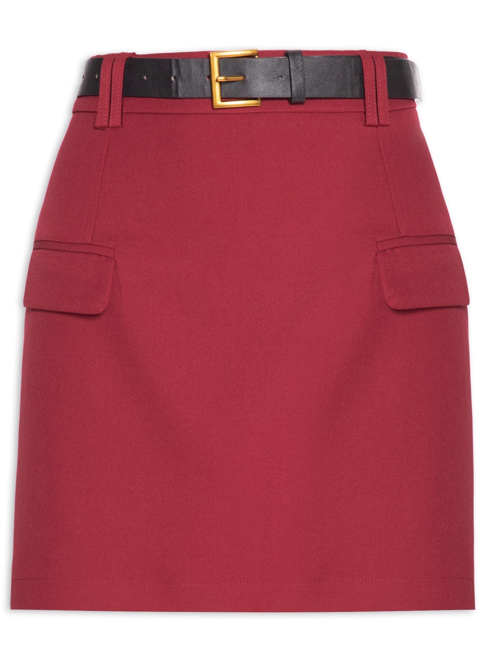 Saia Mini Com Cinto Removível Vermelho Market 33