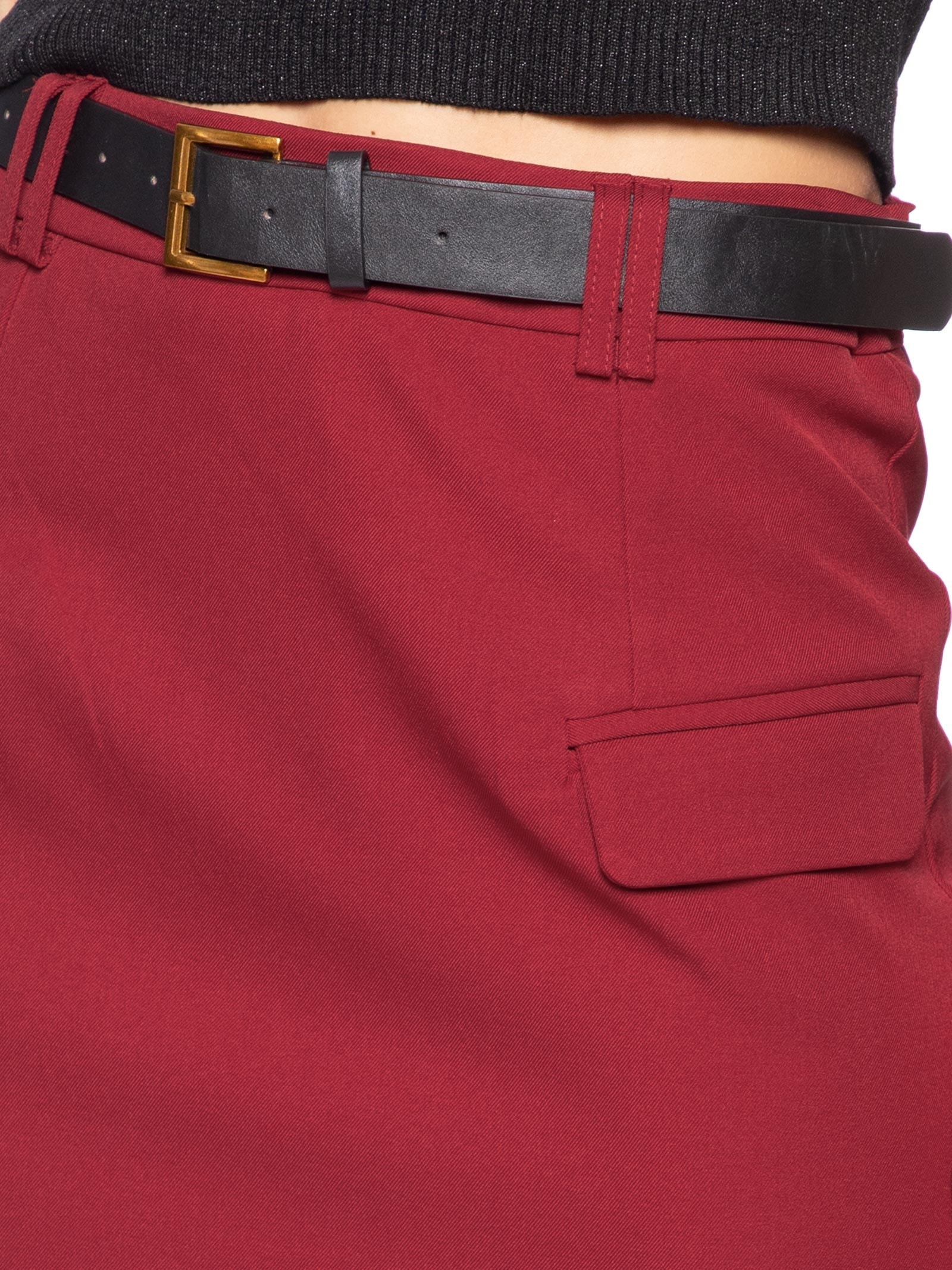 Saia Mini Com Cinto Removível Vermelho Market 33