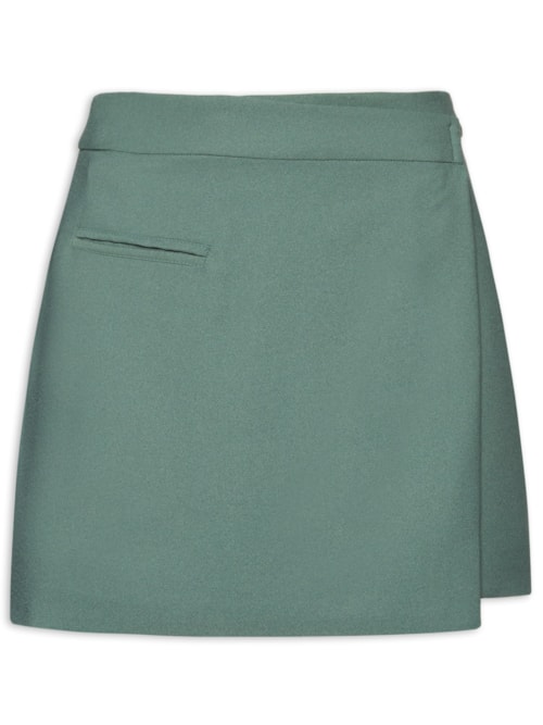 Saia Mini Com Sobreposição – Verde