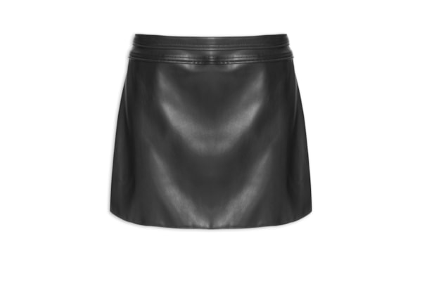 Saia Mini Detalhe Cós - Preto