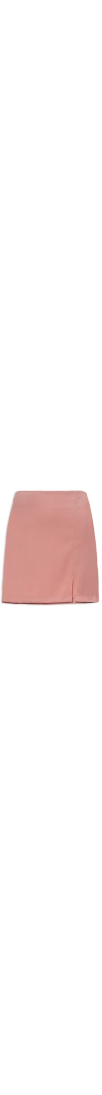 Saia Mini Fenda Lateral - Rosa