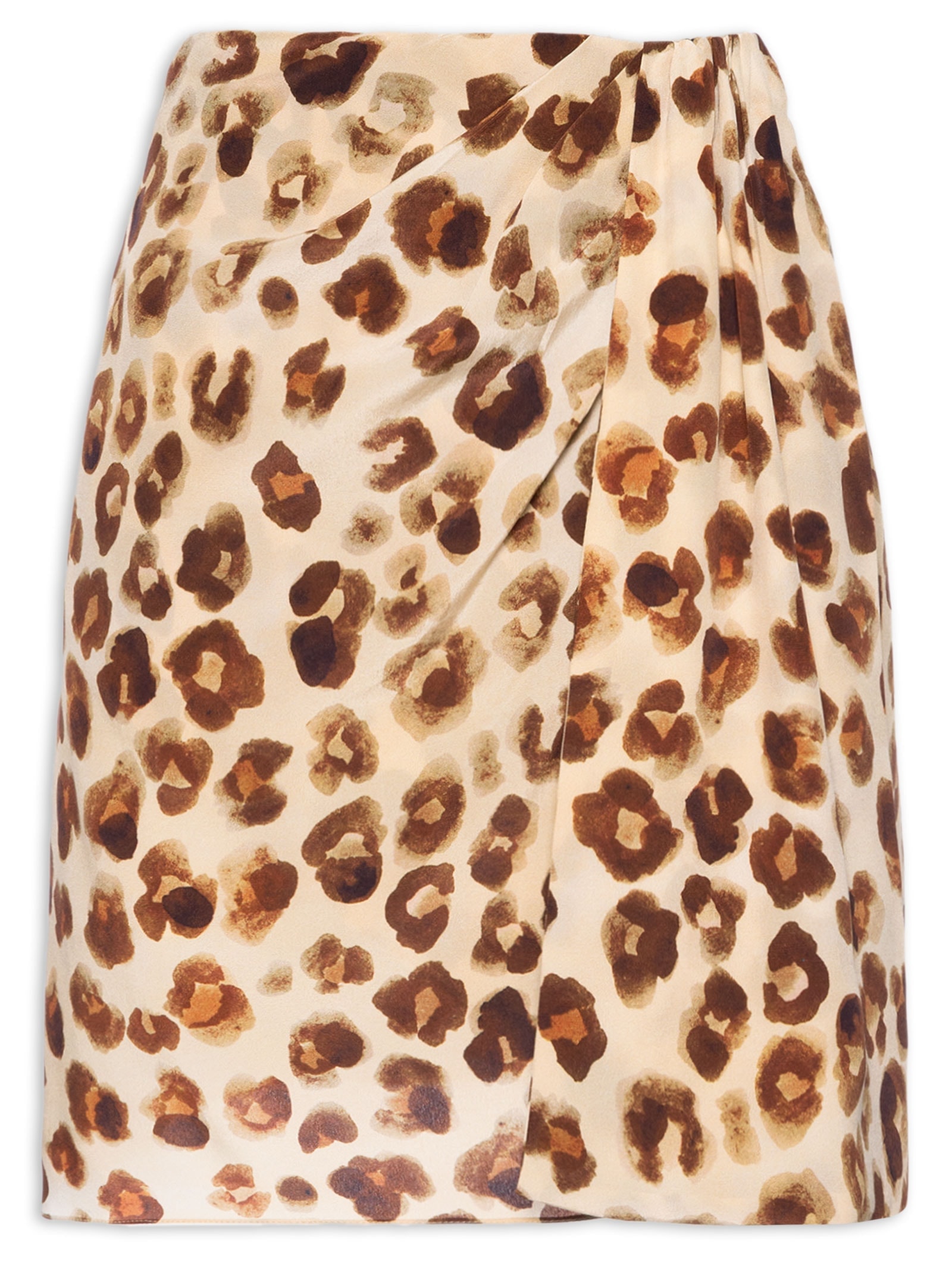 Saia Mini Pareô Onça Concha Marrom Animale