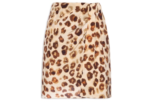 Saia Mini Pareô Onça Concha - Marrom