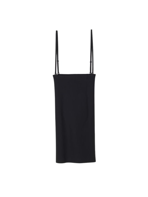Saia Modeladora Em Microfibra Sem Costura - Preto