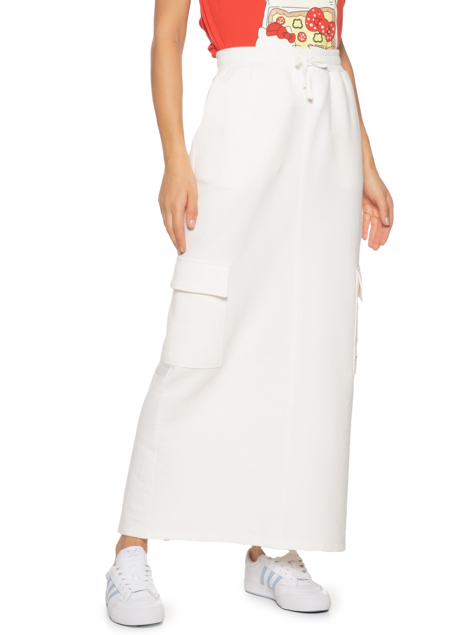 Saia Moletom Longa Branco My Favorite Things + Hello Kitty