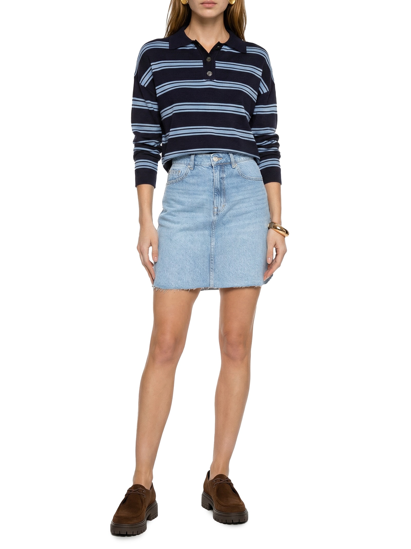 Saia Mom Uh Azul Tommy Jeans