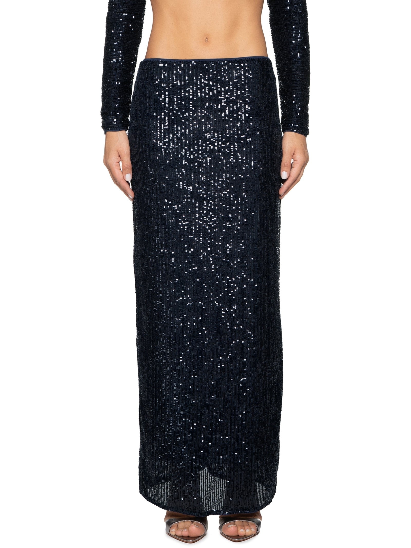 Saia Paetê Azul Colcci