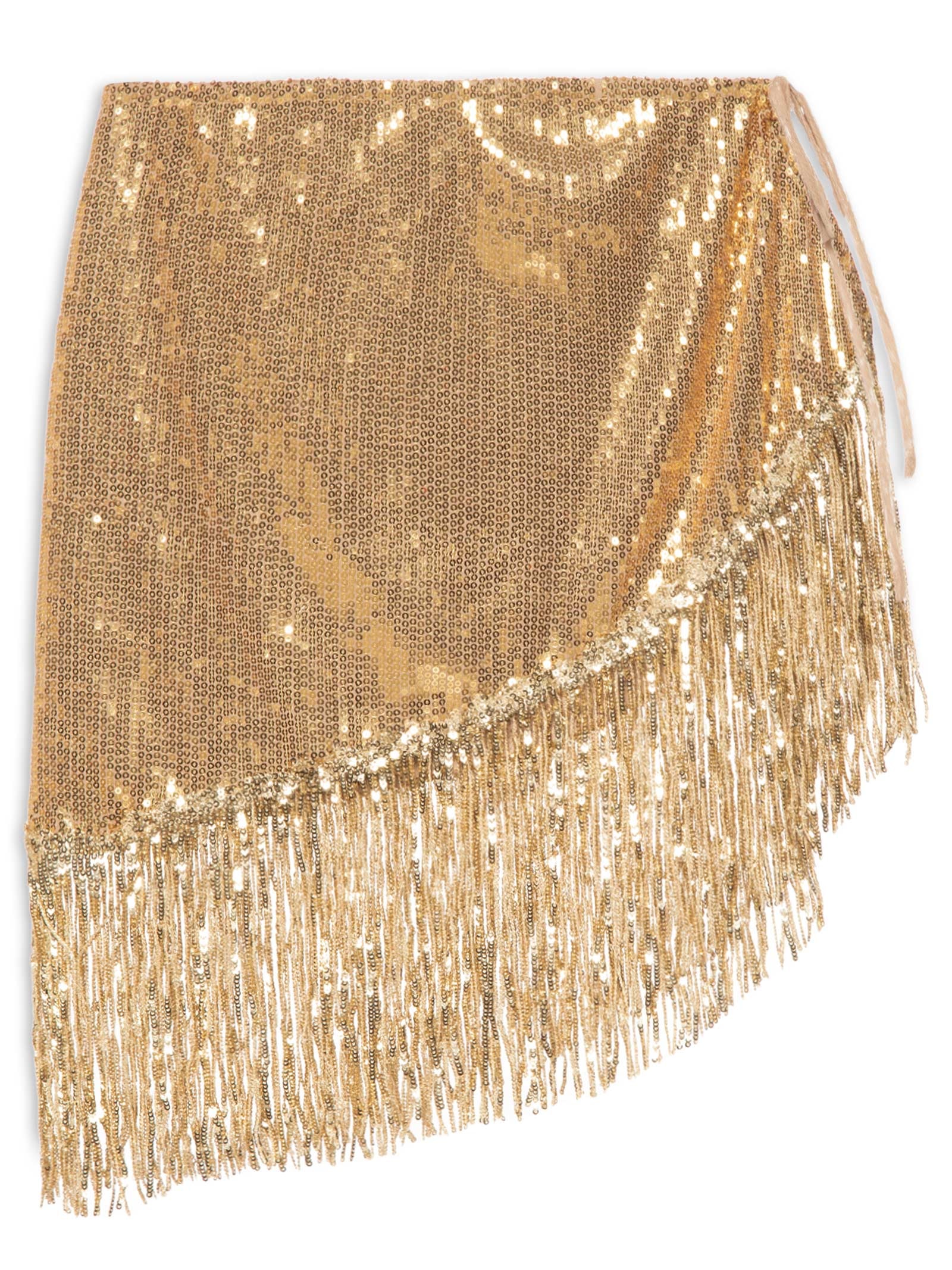 Saia Paetê Com Argola Dourado Dress To