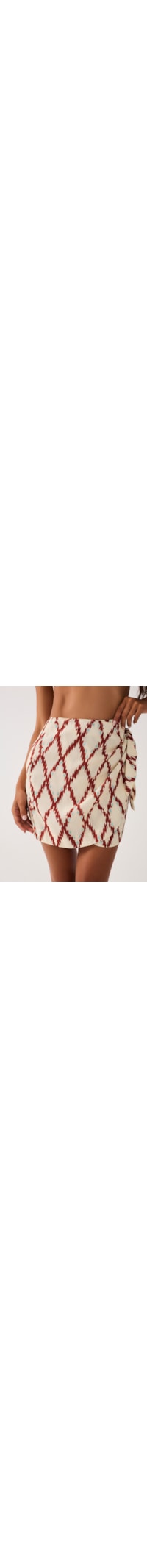 Saia Pareô Estampa Férias de Verão - Vermelho