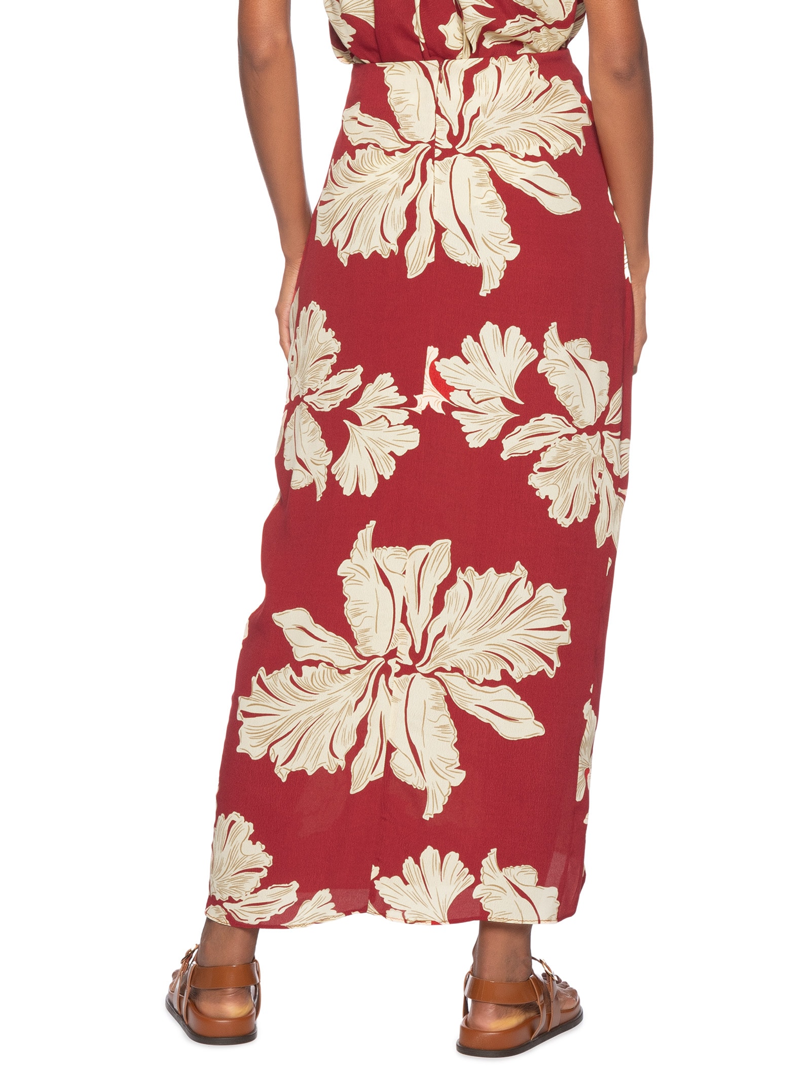 Saia Pareô Estampa Pétala Vermelho Dress To