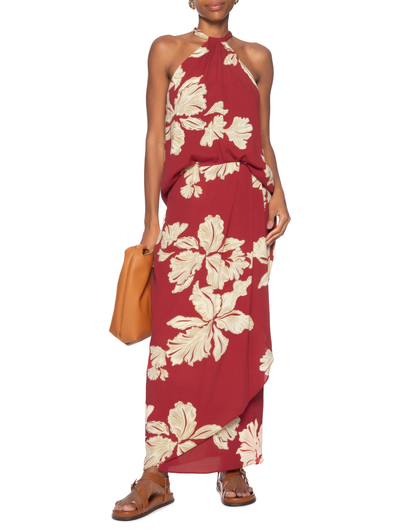 Saia Pareô Estampa Pétala Vermelho Dress To