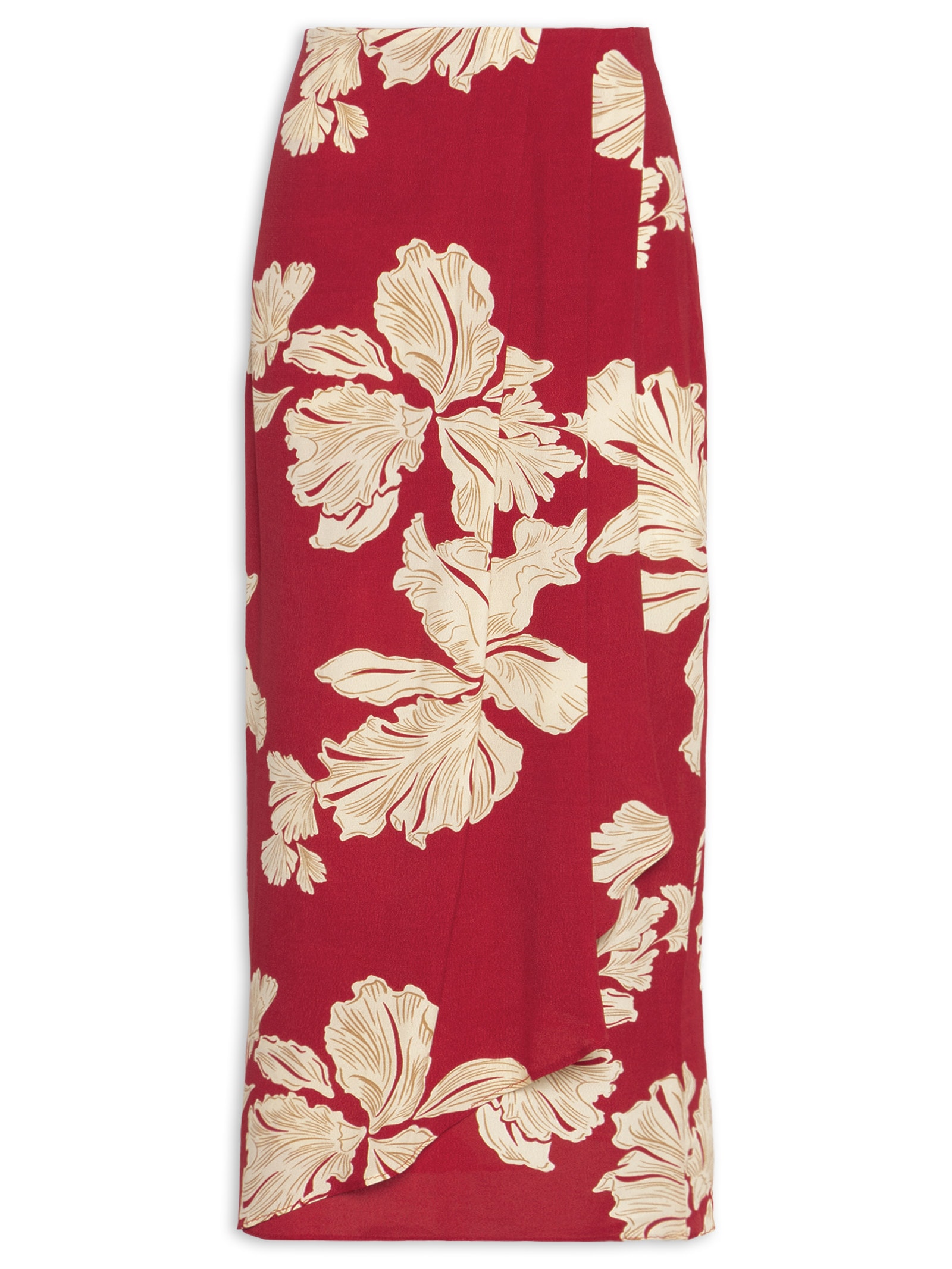 Saia Pareô Estampa Pétala Vermelho Dress To