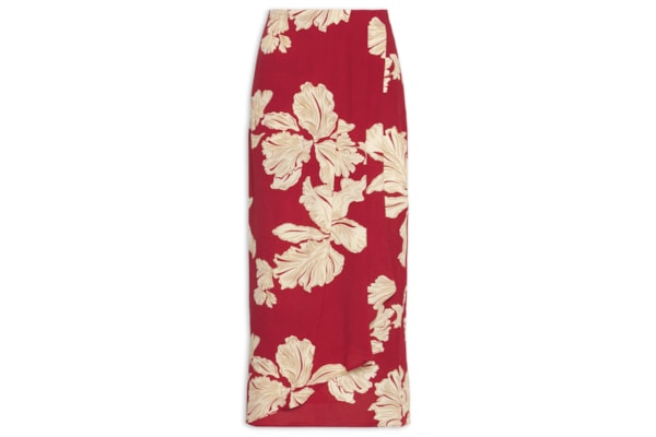 Saia Pareô Estampa Pétala - Vermelho