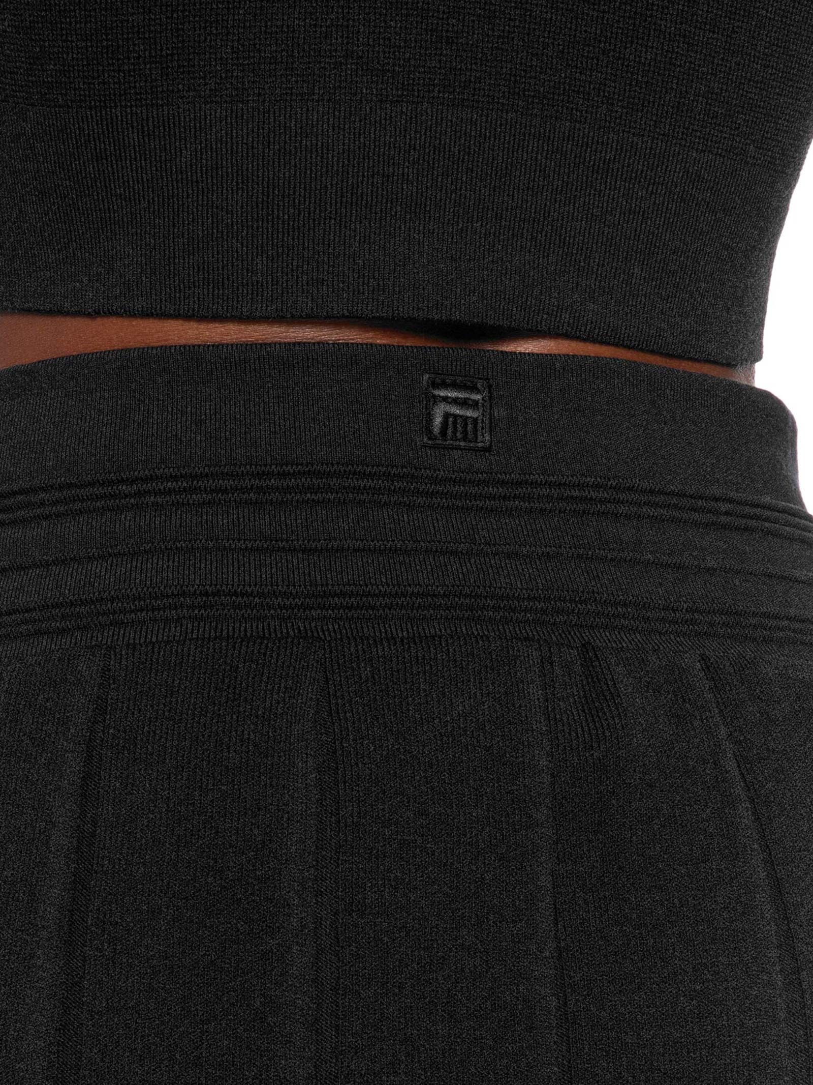 Saia Pleated Grand Turismo Preto Fila