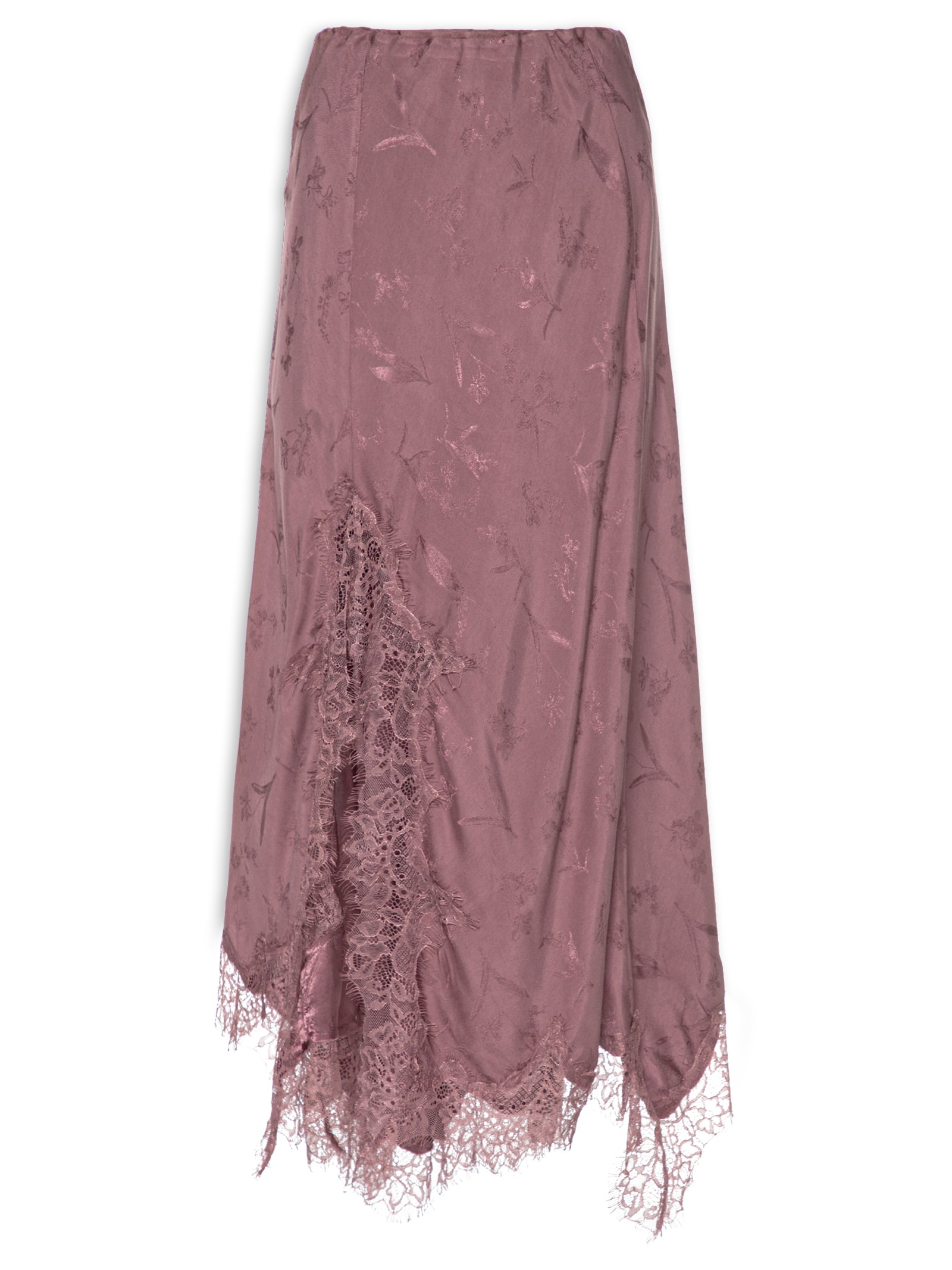 Saia Ponta Jacquard Taupe Marrom Animale