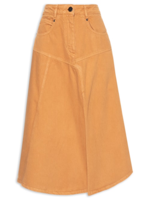 Saia Pontas De Sarja Gengibre – Marrom