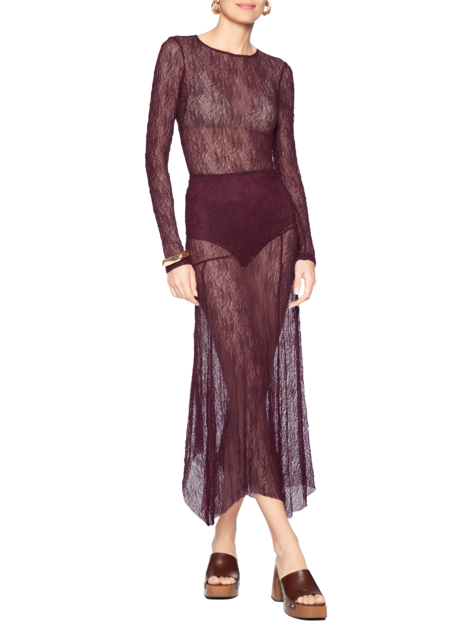 Saia Pontas Rendinha Roxo Farm