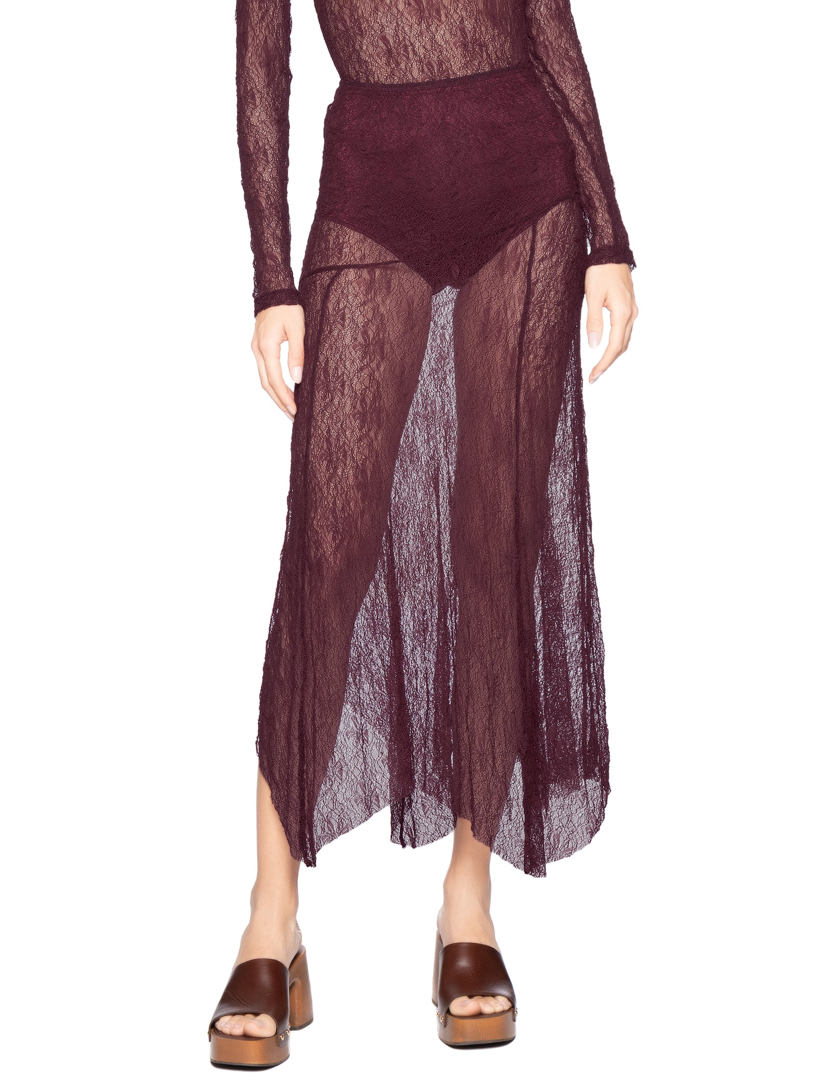 Saia Pontas Rendinha Roxo Farm