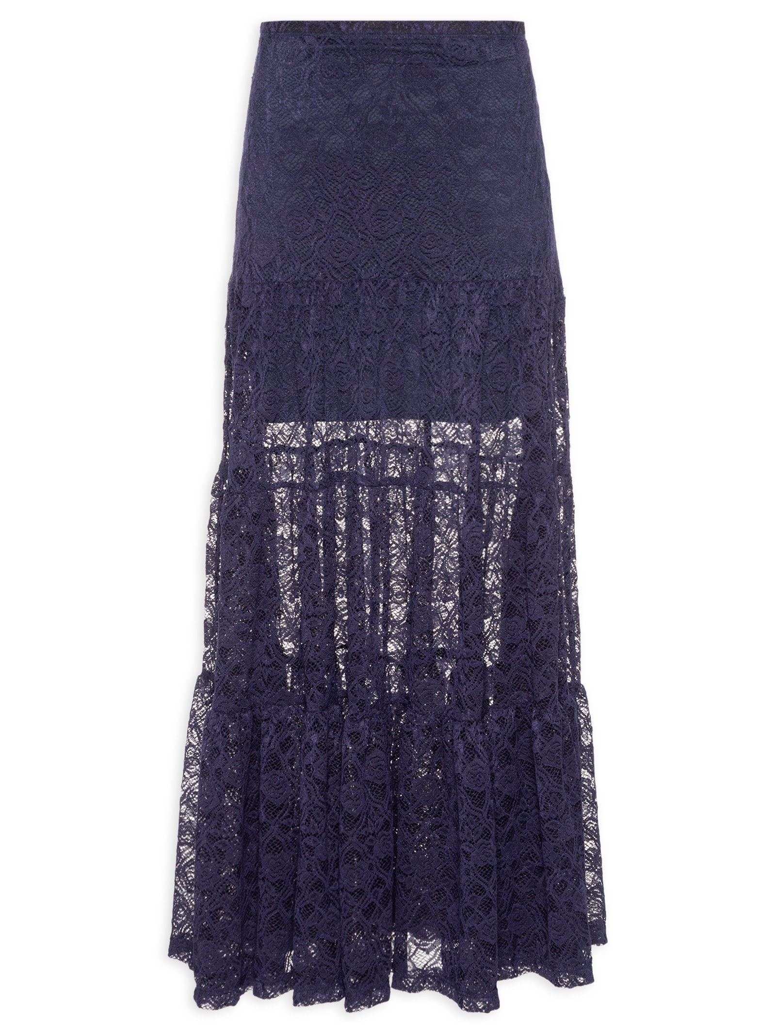 Saia Renda Azul Colcci