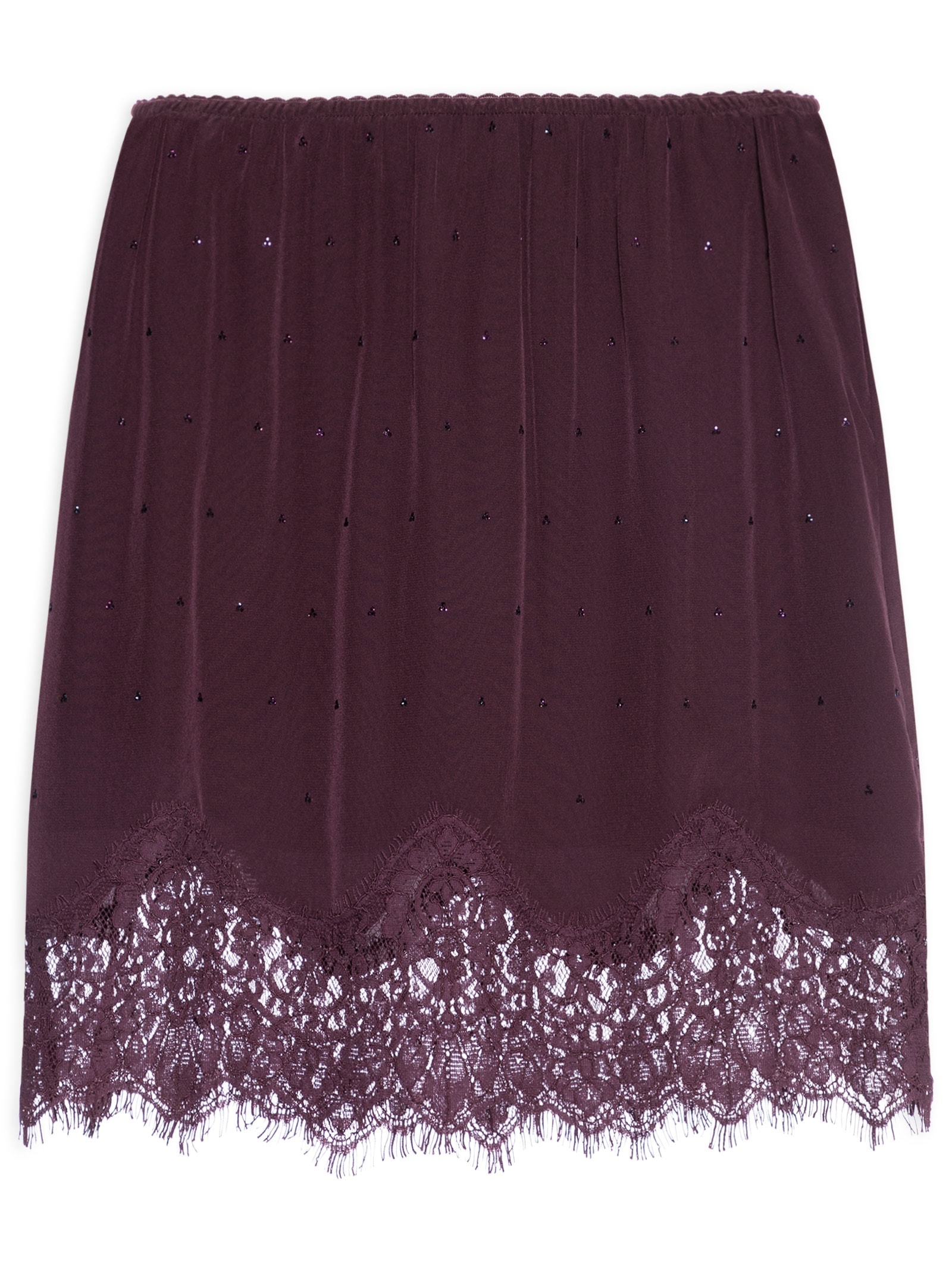 Saia Renda E Strass Roxo Animale