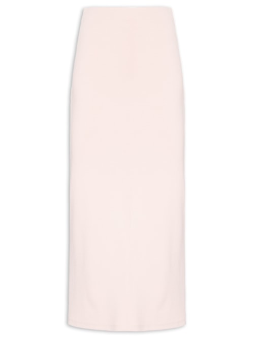 Saia Reta Cintura Média – Rosa