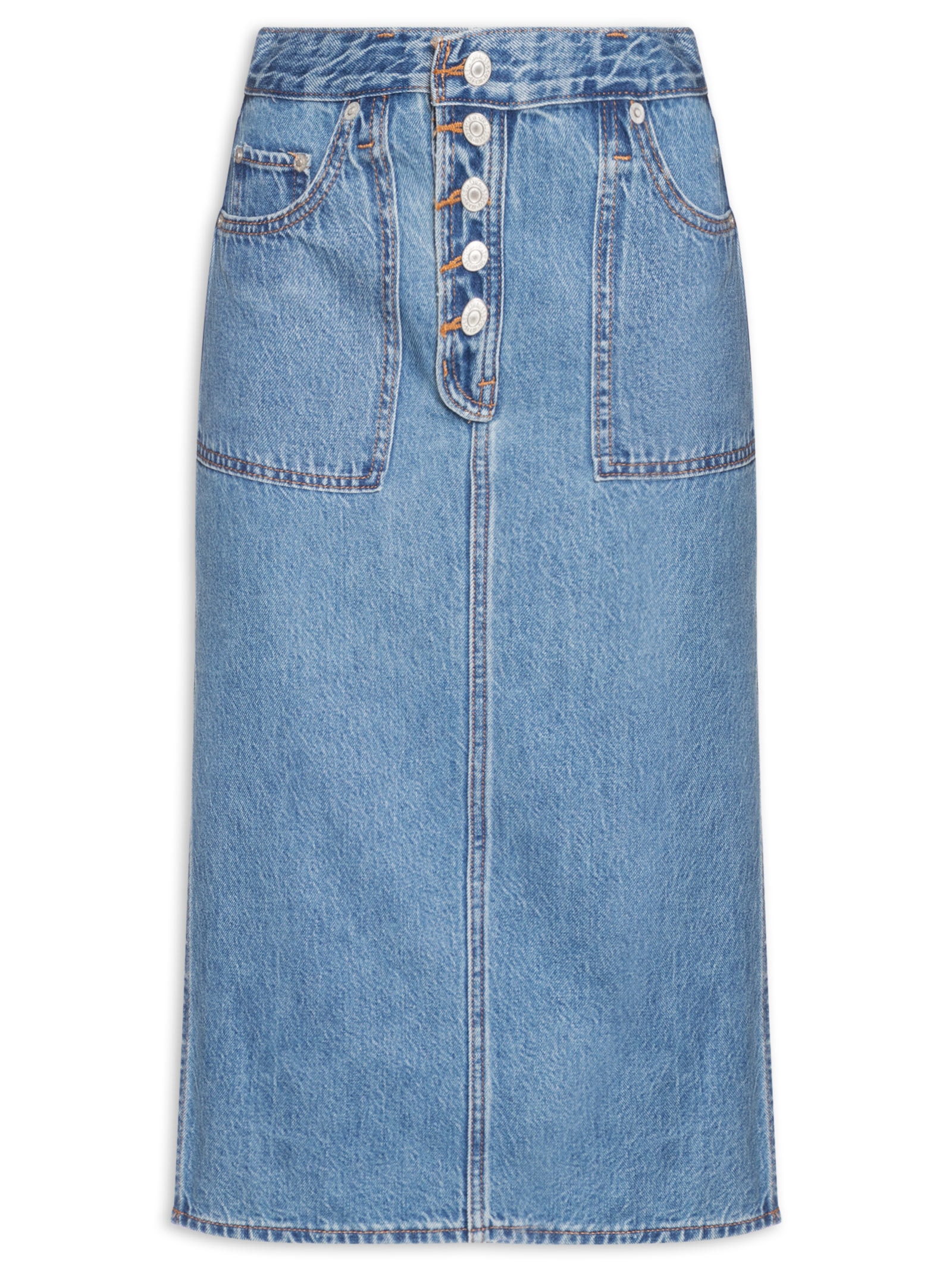 Saia Revers Side Slit Azul Levi's