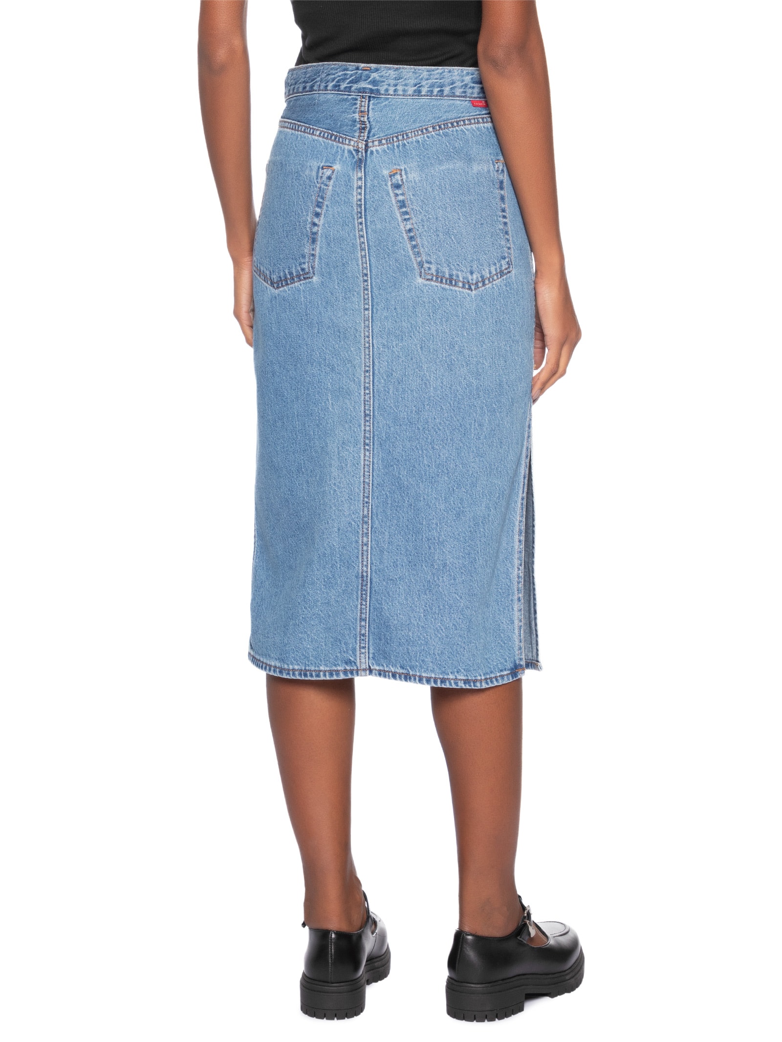 Saia Revers Side Slit Azul Levi's