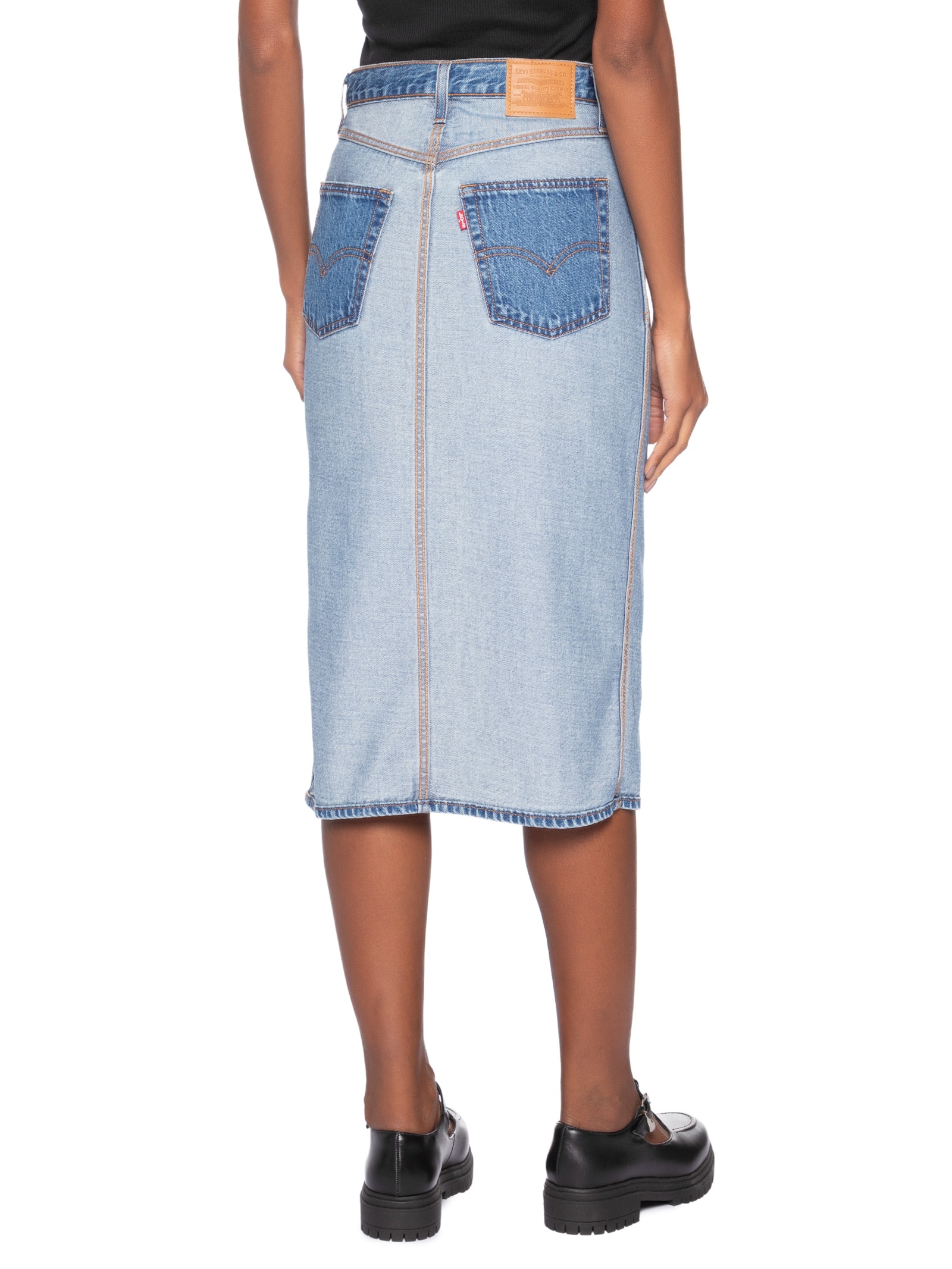 Saia Revers Side Slit Azul Levi's