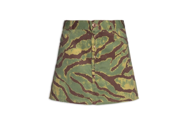 Saia Sarja Estampada - Verde
