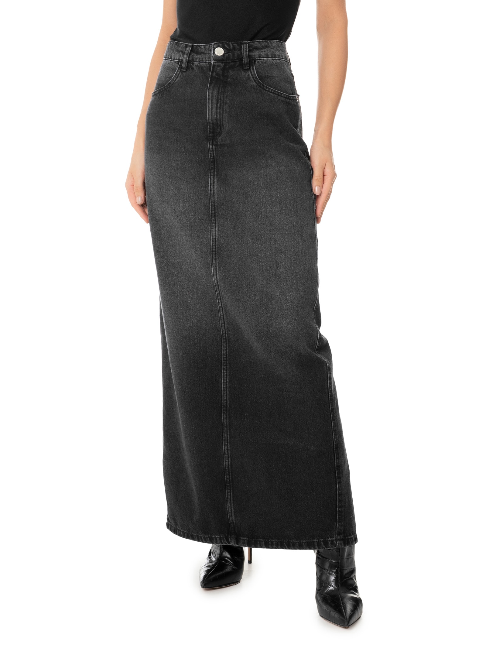 Saia Sarja Longa Hight Preto My Favorite Things